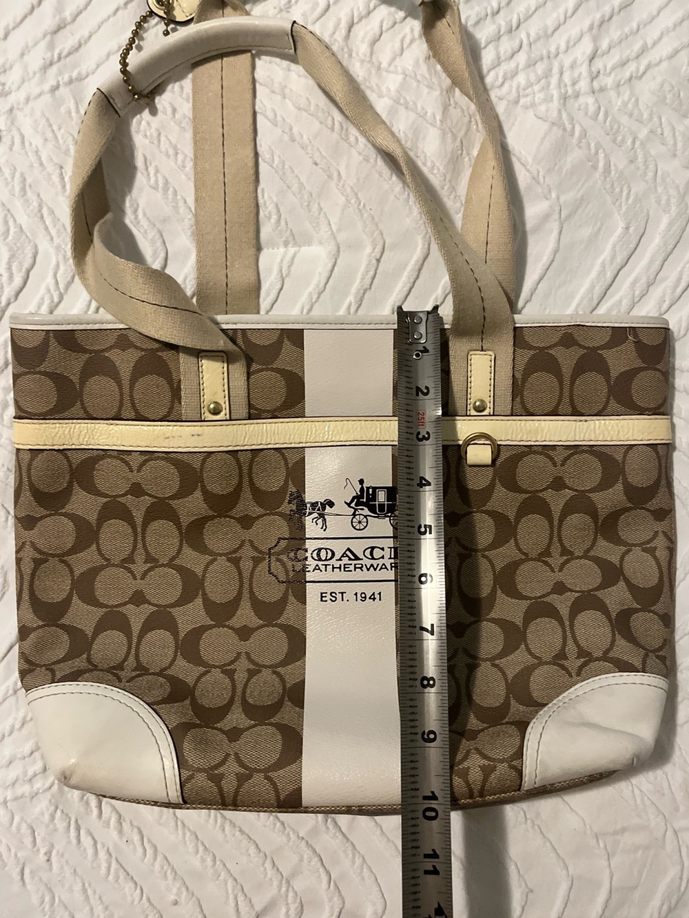 Coach Signature Canvas Tote - Picture 8 of 10
